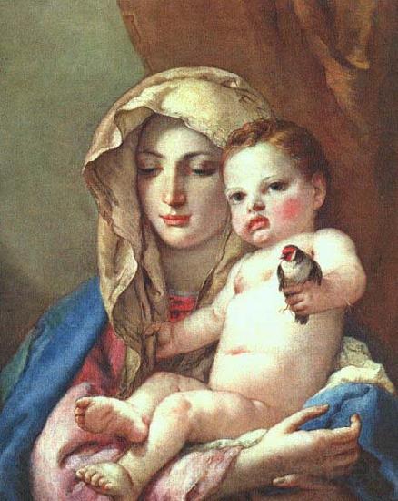 Giovanni Battista Tiepolo Madonna of the Goldfinch Norge oil painting art